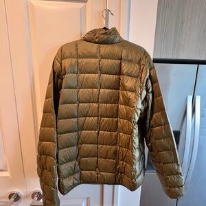 REI Down Jacket Olive Green Quilted Women's Jacket